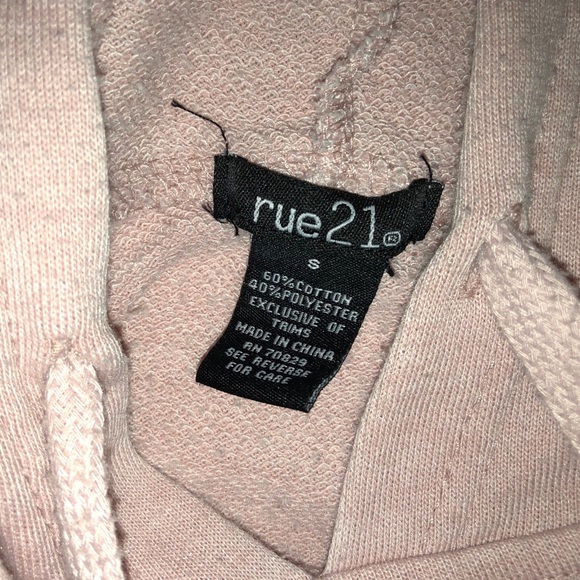 Rue 21 small pullover cropped hoodie sweatshirt - Picture 3 of 7